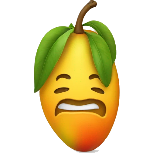 crying mango emoji