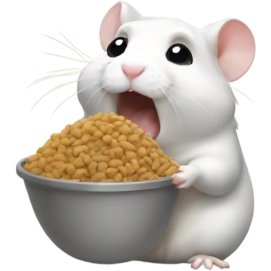 Hamster eating kibble emoji