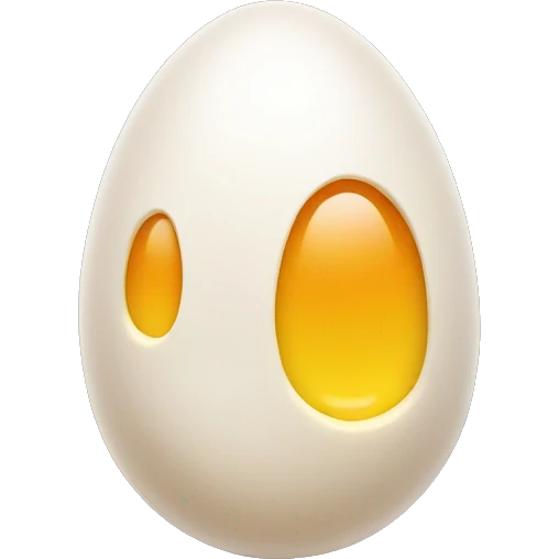extremely long egg in shell emoji