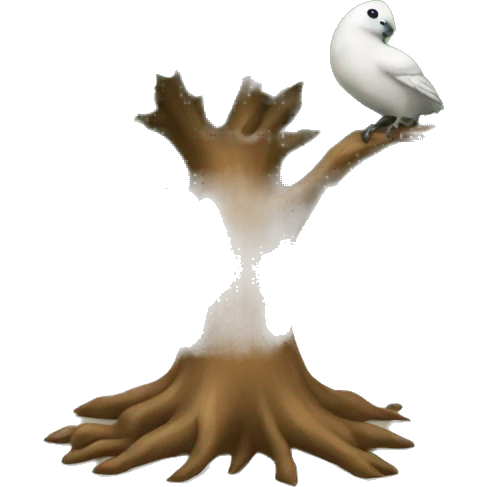 un arbre avec un oiseau  emoji