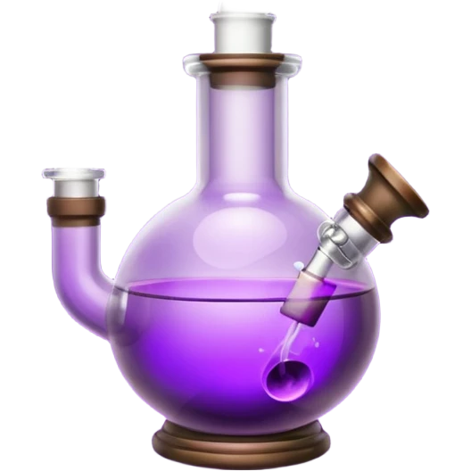Purple Bong smoking out the top emoji