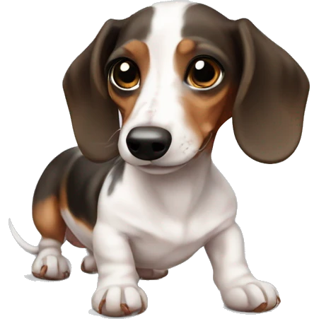 Mini dachshund piebald  emoji