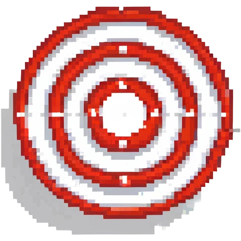 classic bullseye emoji, red and white concentric circles emoji
