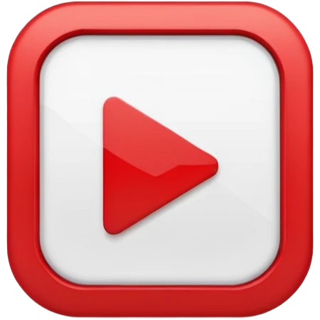 red and white play button minimalist emoji