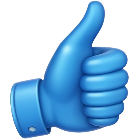 Like blue emoji Facebook emoji