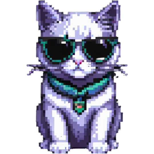 cool cat with dark sunglasses emoji
