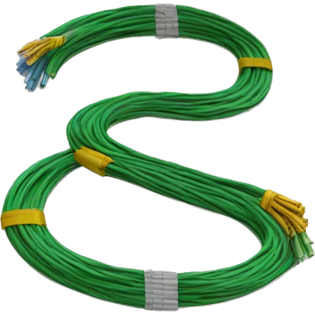 A dollar sign made out of ethernet cables emoji