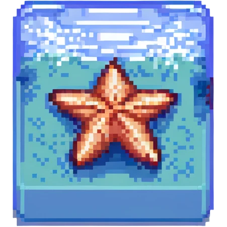 starfish pixel art style emoji
