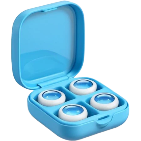 contact lenses travel mini case emoji