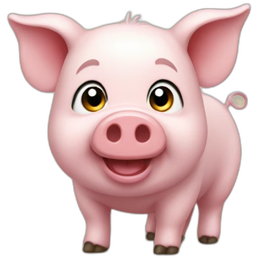 Un petit cochon à l’école emoji