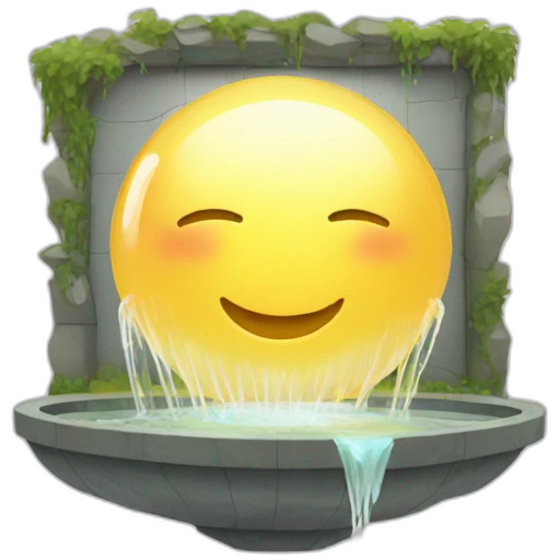 Mirror Stream fountain emoji