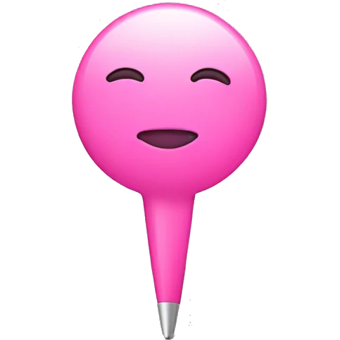 pink push pin emoji
