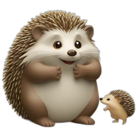 Hedgehog meeting God emoji