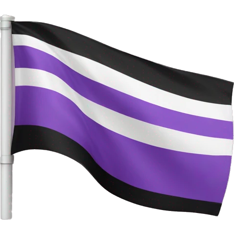 Asexual flag emoji