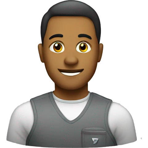 a tech-savvy with his company logo emoji