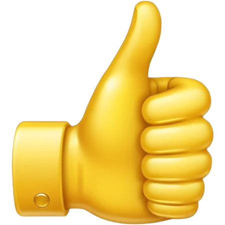 thumbs up emoji, positive and bold emoji