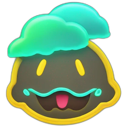 Juicy booty neon sign style man raining  emoji