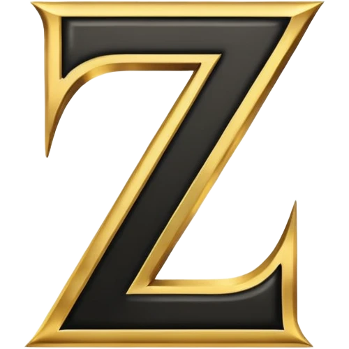 letter Z in black and gold emoji