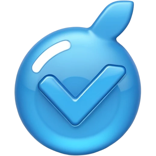 Blaues häckchen emoji