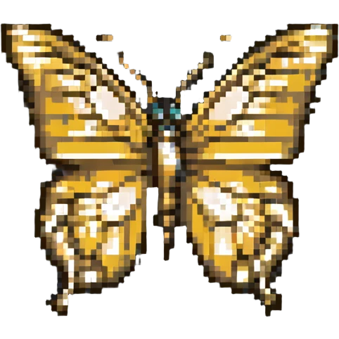 gold butterfly emoji