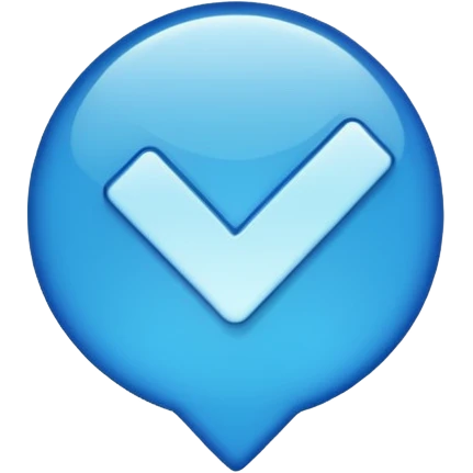 Verificado azul redondo emoji