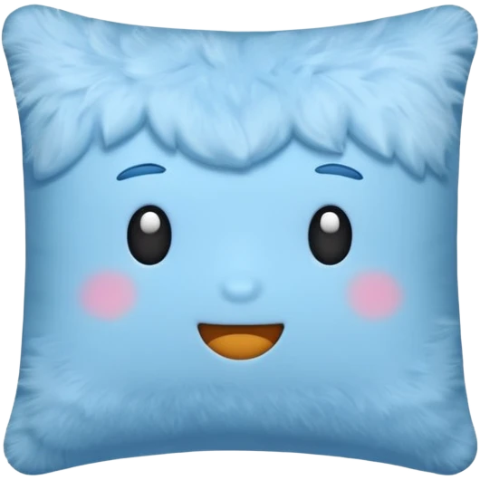 A blue pillow soft and fluffy emoji
