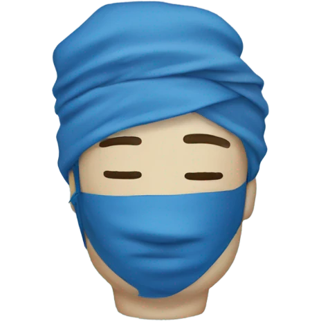 blue sleeping mask emoji