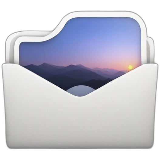 Folder with video-projective emoji
