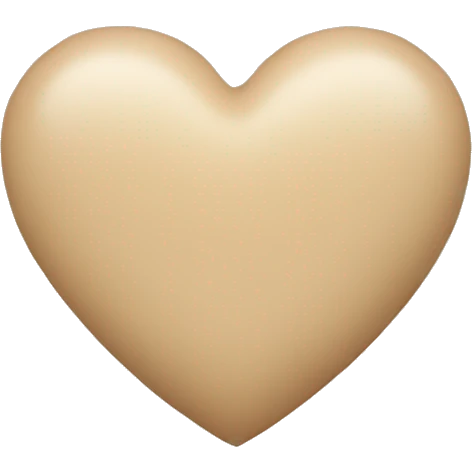 beige heart emoji