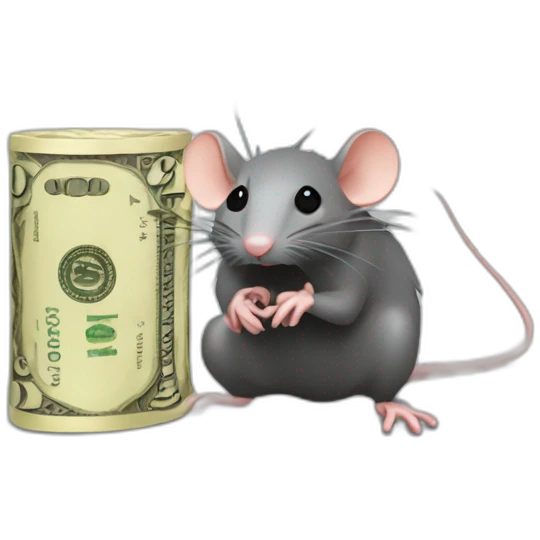 cheapskate rat money emoji