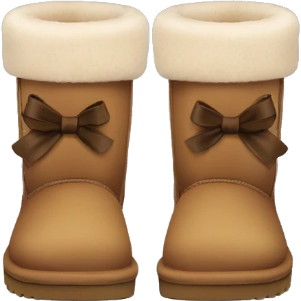 Ugg boots with bow  emoji