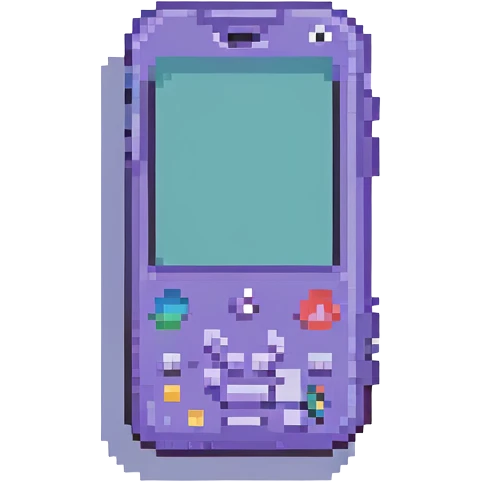 modern smartphone, pixel art style emoji