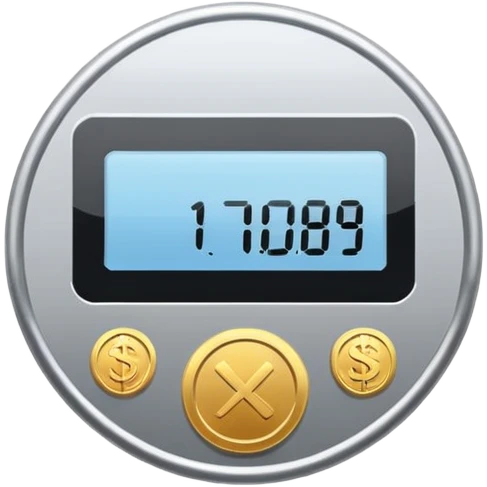 A clean, minimalist “credit counter” badge icon that communicates cumulative usage of design tokens (colours, font sizes, spacing) with an intentional economy of variation. No text. More like a Coin. emoji