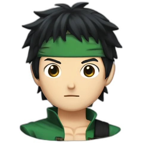 roronoa zoro with black hair emoji