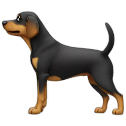 dog sniffing dog butt emoji