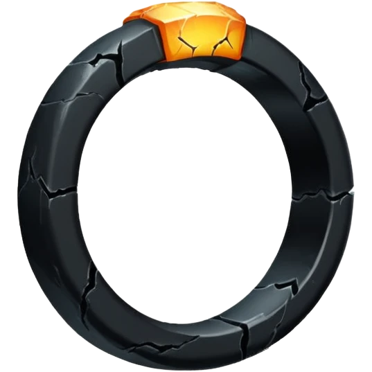 iOS sticker, cursed ring, black shades, red crack, minimal emoji