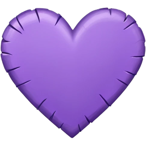 Hand-drawn paper with a purple heart outline emoji