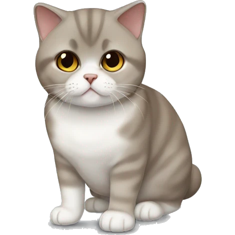 Brown white british shorthair emoji