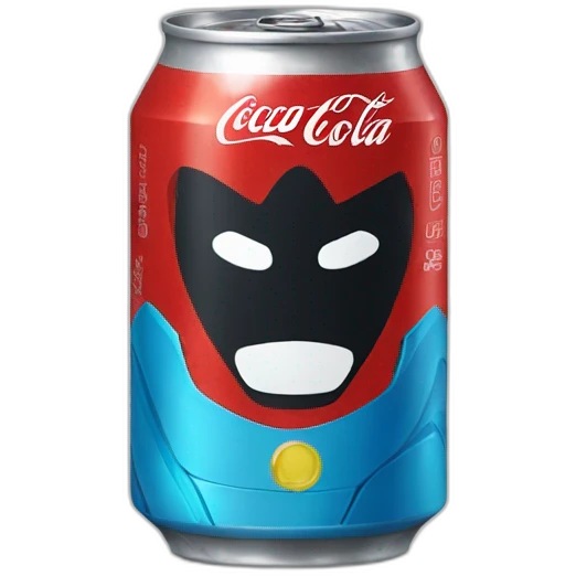 Coca cola can super hero emoji