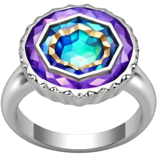 crystal geode ring emoji