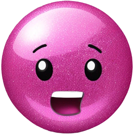 Pink glitter bowling ball  emoji