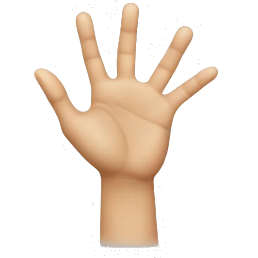 two hands in upside dow V shape emoji
