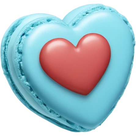 Light blue macaroon in shape of heart 🩵  emoji