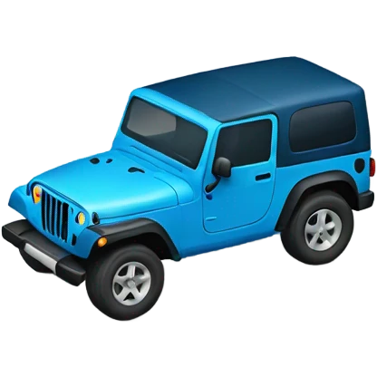 Blue jeep emoji