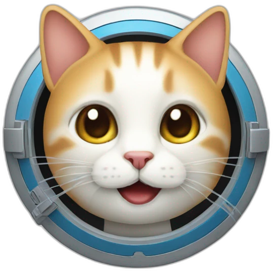 Un chat cosmonautes emoji