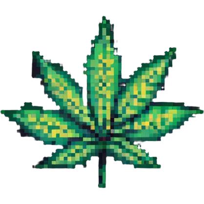 cannabis leaf pixel art emoji