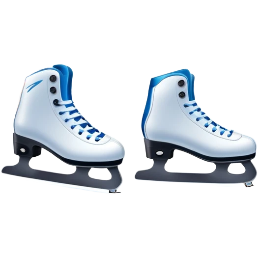 An icon showing a pair of speed skates gliding on an icy track, leaving sharp trails. The background features a grand speed skating arena with spectators, bright lights, and a winter landscape visible through the open structure. Transparent background enhances the dynamic motion. emoji