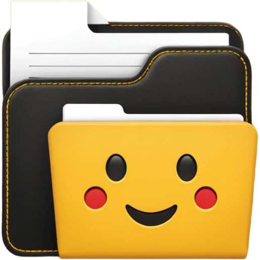 Warnschild + Mini Aktenordner emoji