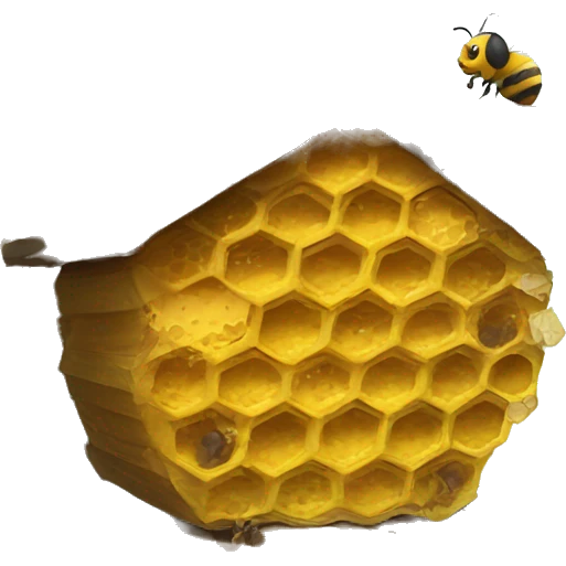 Bee hive on a tree emoji
