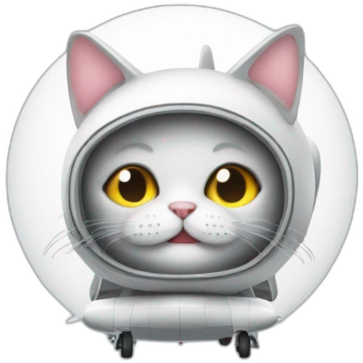 Un chat sur un avion emoji
